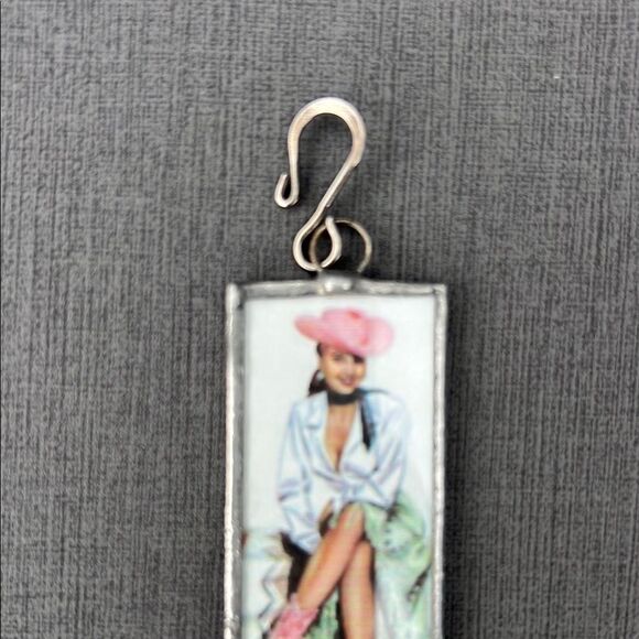 Cowgirl Attitude Hanging Decor with Pink and Green Accents Rose - Picture 2 of 7